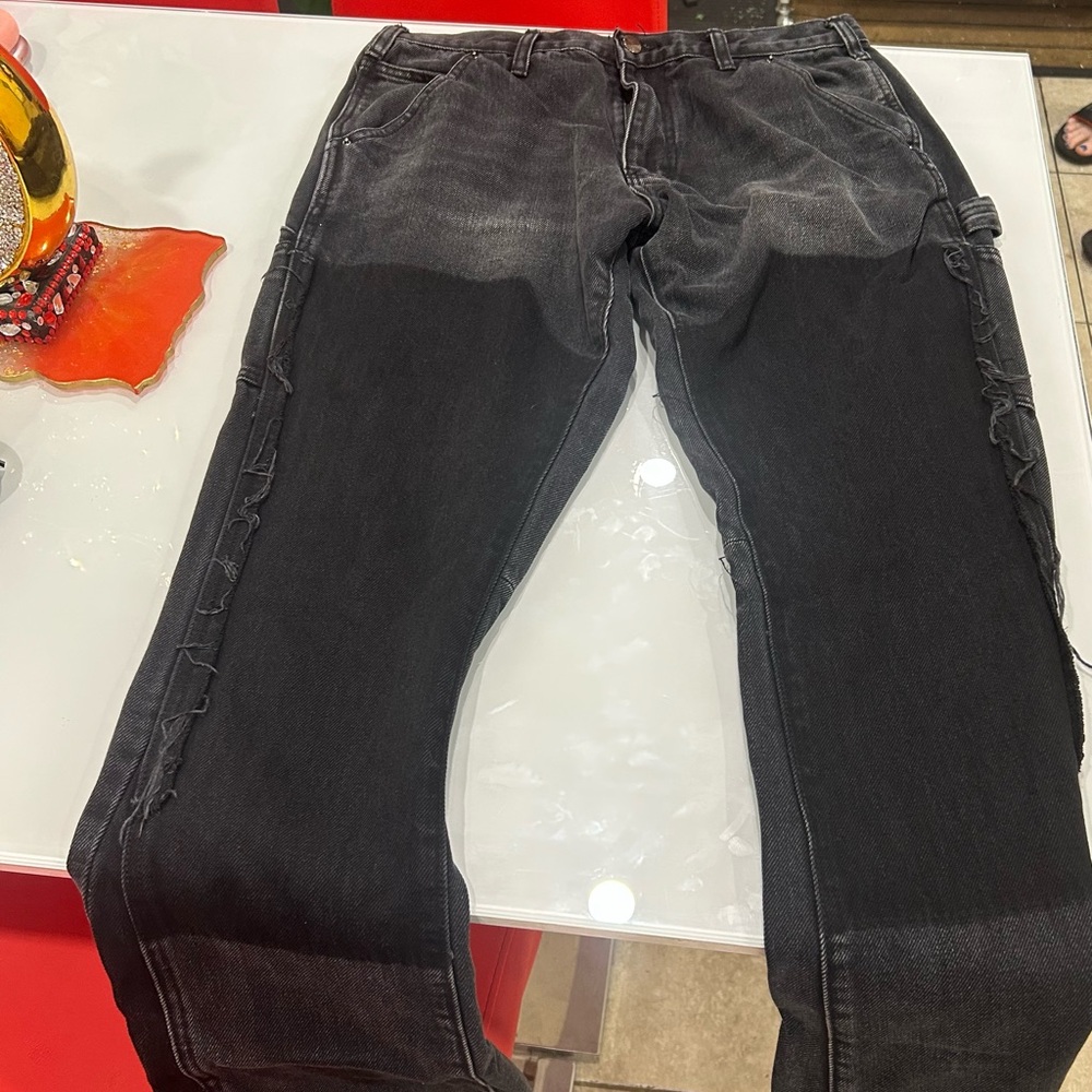 MNMI black colorblock jeans